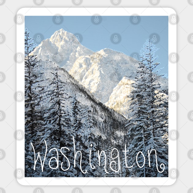 Washington Mountains of the North Cascades Sticker by elisewied